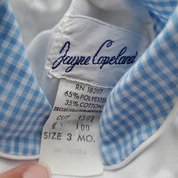 VTG 80s Baby Train Themed Romper by Jayne Copeland Sz 3M - Picture 4 of 6